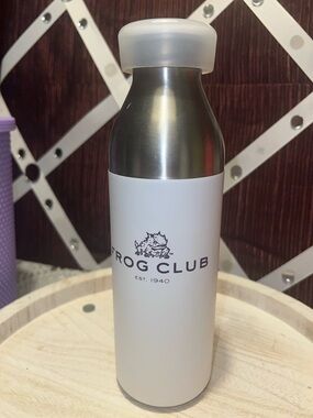 Frog Club White Stainless Steel Water Bottle
